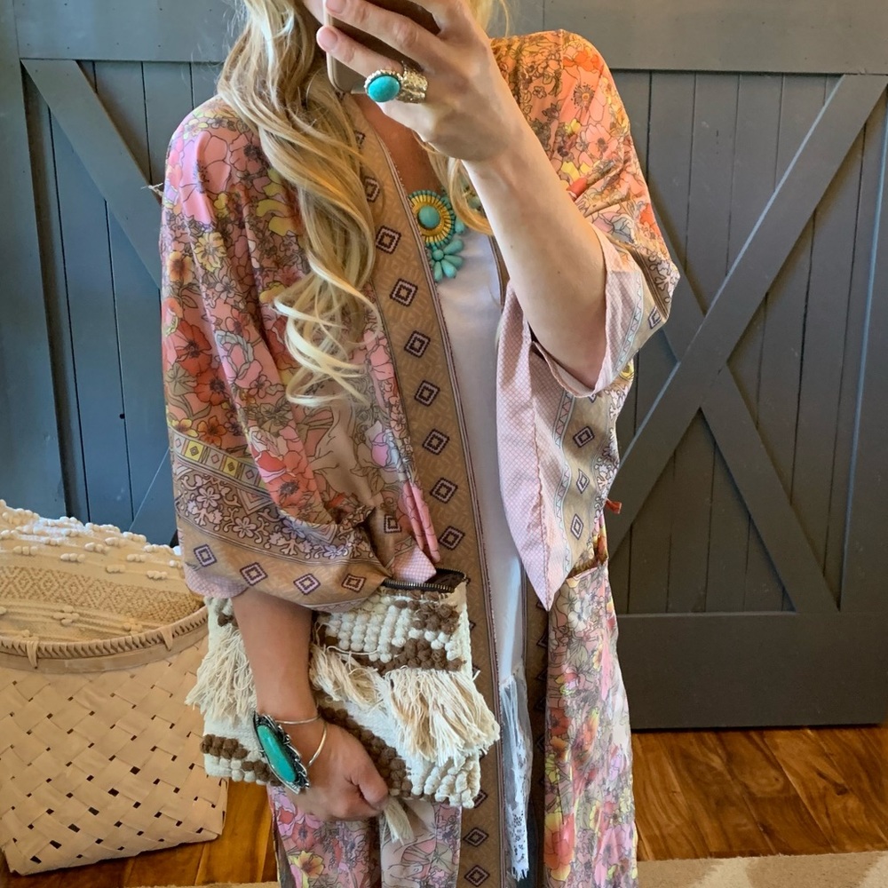 The Dillion Floral Kimono Cardigan Jacket Duster